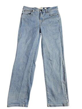 Coldwater Creek High Rise Straight Jeans Womens 10P Blue Light Wash Shape Me
